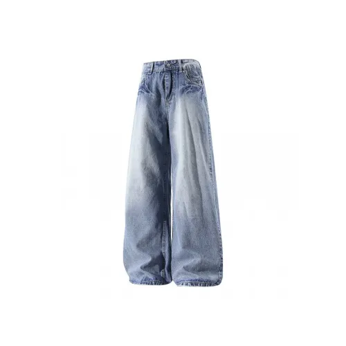 KEIRANDUN Синие Унисекс Джинсы