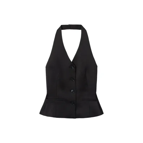 Ouyang Черные Женские Майки