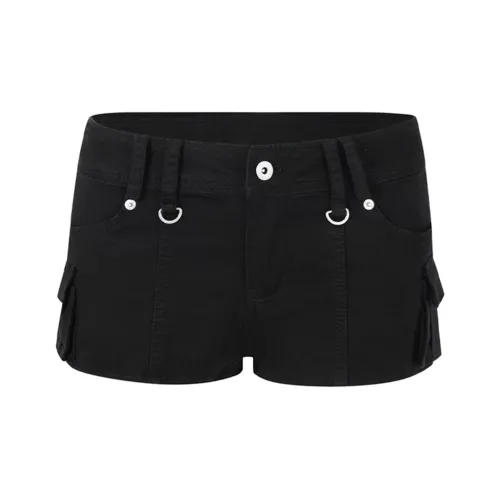MO VOICE Черные Женские Джинсовые Шорты