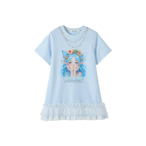 YUANYUAN GIRL Платье Синий Children Возраст 3-7 лет