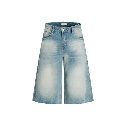 FDYZ Небесно-голубые унисекс джинсовые шорты