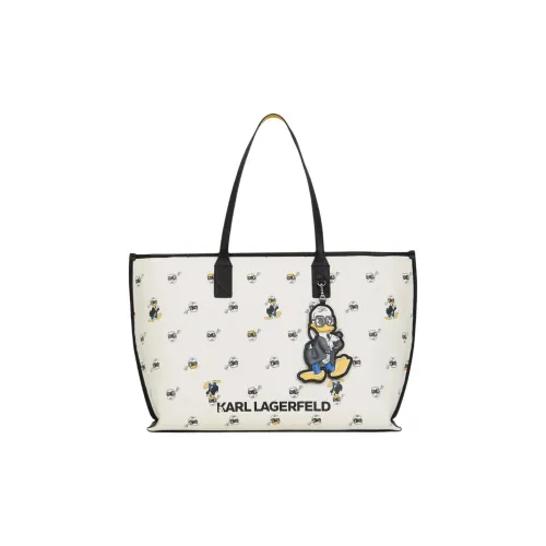 Karl Lagerfeld Disney Коллаборация ПУ (полиуретан) Тоут Сумка Сумка для покупок Сумка на плечо Женская Белая