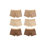 6 пар [Хаки + Хаки + Молочно-белый + Молочно-белый + Кофейный + Кофейный]