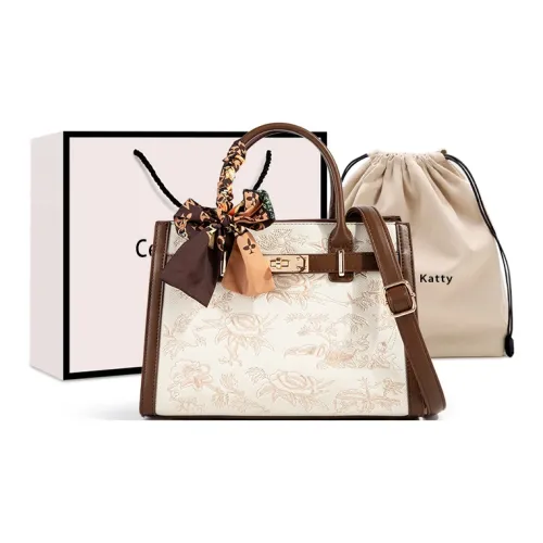 CentarlKatty ПУ (полиуретан) Одно плечо Сумка Женская Вышивка Белый Кофейный