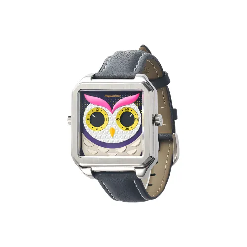 HappieWatch Animal Party Кварцевый механизм Экологичный Веганская кожа Ремешок Часы Унисекс Многоцветный Циферблат