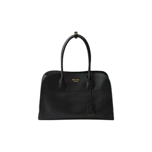 PRADA Кожа Тоут Сумка Сумка для покупок Сумка Большая Женская Черная