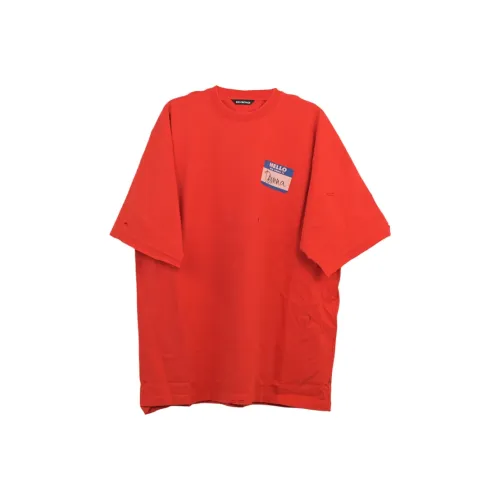 Balenciaga T-Shirt Мужской Оранжевый Красный