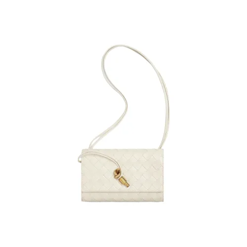 Bottega Veneta Andiamo series Овечья шкура Сумка на плечо Женская Цвет морской соли