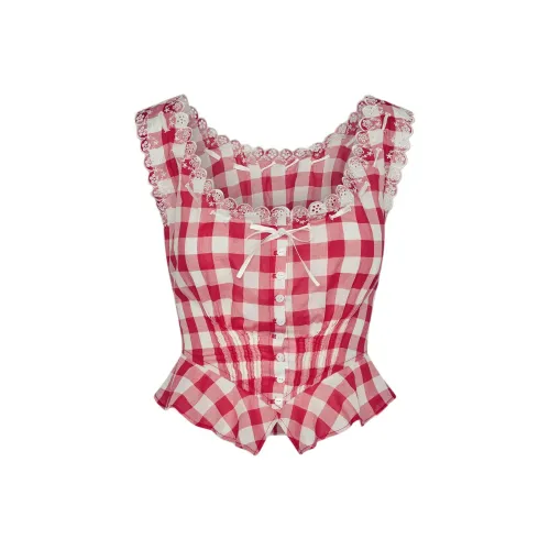 FRANKIES BIKINIS Red Женские Майки