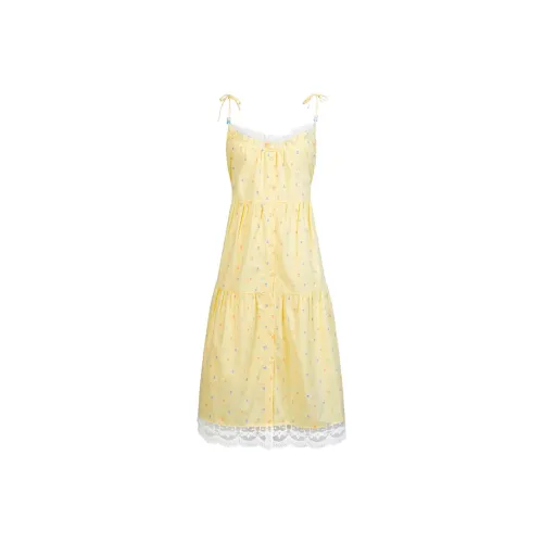 POPO.INFO Желтые Женские Слиплатья