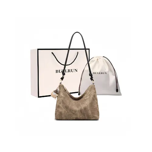 Bullrun Сумка через плечо из синтетической кожи стандартная женская хаки и черная