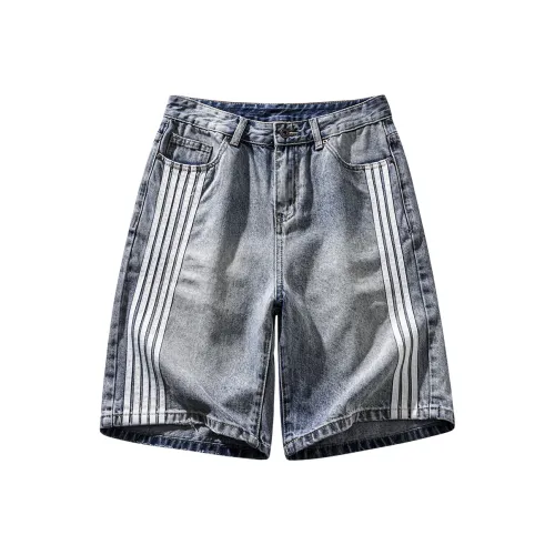HZWH Blue Men's Denim Shorts HZWH Синий Мужские Джинсовые Шорты