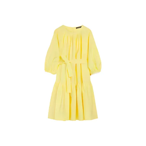 WEEKEND MaxMara Лимон Женские Длинные Платья с Рукавами