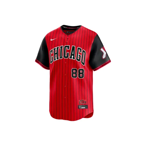 nike x MLB Dri Fit ADVChicago Белый So SS25 Luis Robert Jr. Городской Connect Бейсбольная куртка Мужской Красный