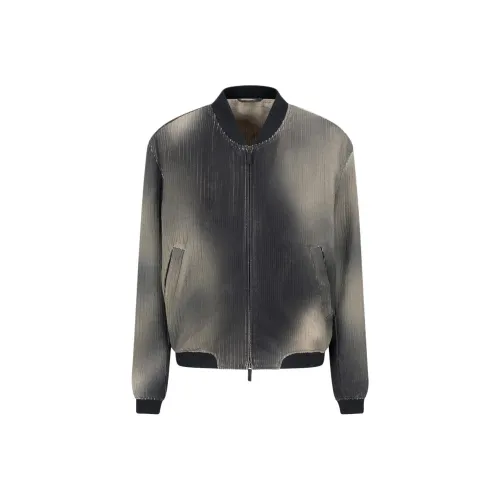 AMANI Кожа Куртка Мужская Серого цвета