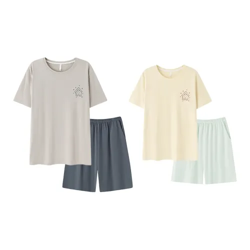 Floating Light Islands Пижама Комплект Унисекс Изображение Цвет