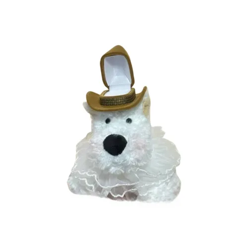 KUMAOYA Милый художественный стиль Медведь Стеклянная Коробка для кольца Вест-хайленд Щенок Кукла Плюшевая Подвеска 13 см Рекомендуемая высота