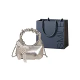 Серебристая +сумка для покупок