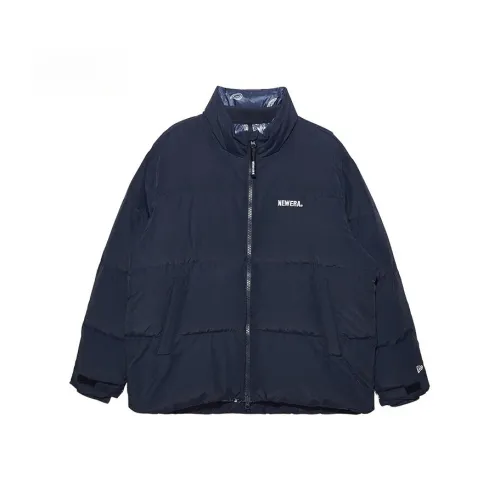 New Era Темно-синяя унисекс пуховая куртка