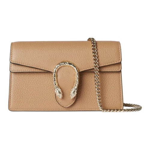 GUCCI Dionysus Кожа Сумка через плечо Мини Женская Бежевая