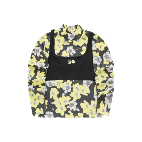 FILA FUSION FILA FUSION X BEAMS Co Бренд Серия Обычный T Рубашка Женские Сахара Желтый