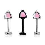 Серьги-гвоздики "Снежная Кошка Шепот" Комплект из трех предметов (Черный + Белый + Серебряный)