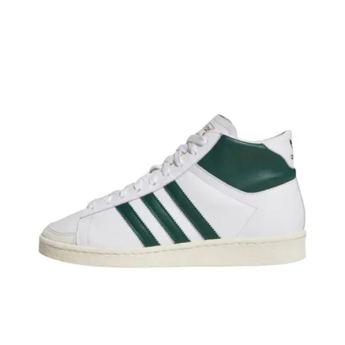 Adidas Originals JABBAR Slip-on Устойчивый к истиранию Высокий топ Скейтборд Кроссовки Унисекс Белый Зеленый