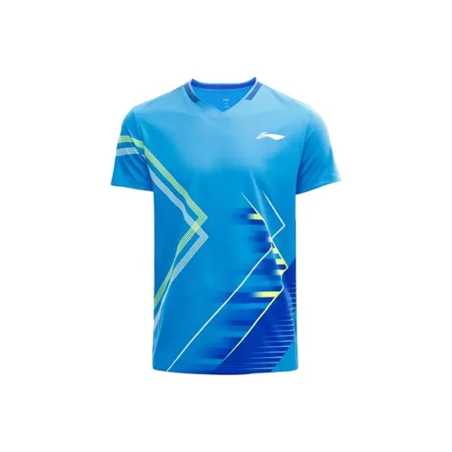 LINING Бадминтон Джерси Унисекс Озерный Синий