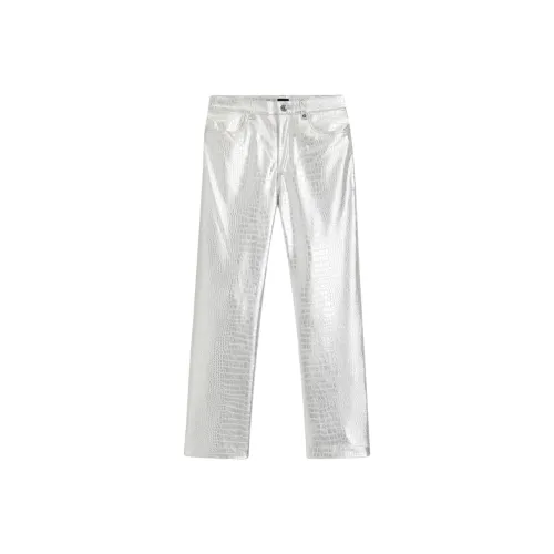 Hugo Boss Повседневные брюки Женские Серебристые