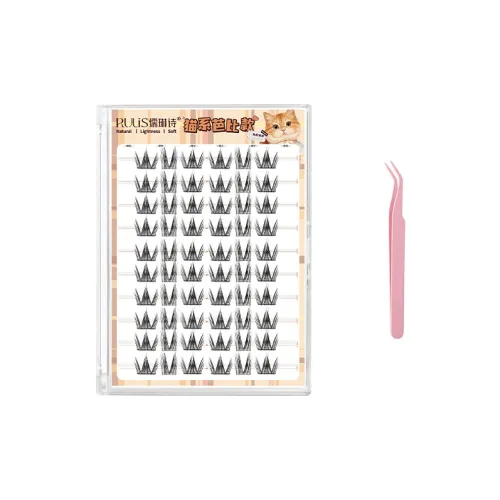 RULINSHI Клей Бесплатно Little SWEET CAT Комикс Глаза Искусственные ресницы Thickening Крест Стиль