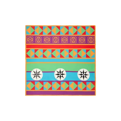 LOEWE Шарфы из шелка Mulberry Женские Многоцветные