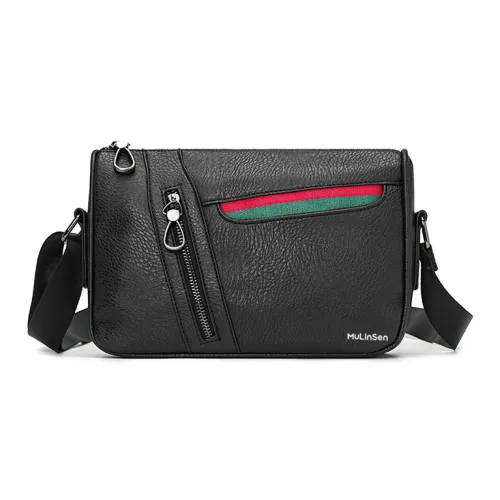 Mulinsen ПУ (полиуретан) Сумка через плечо Стандартная Мужская Черная