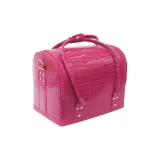 Розовый красный крокодил с узором