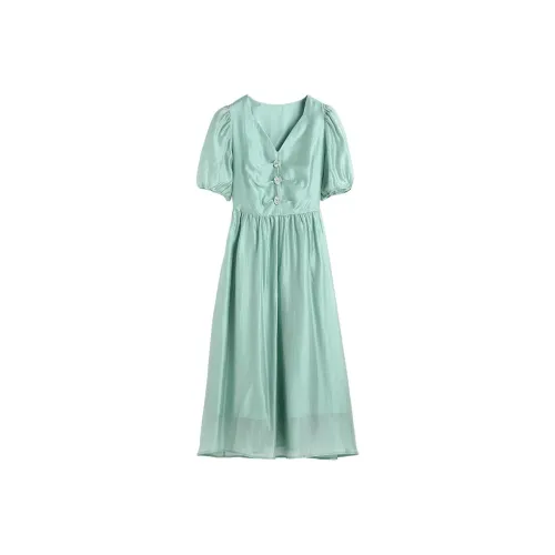 Hang Yi Court Короткий рукав Платье Женское