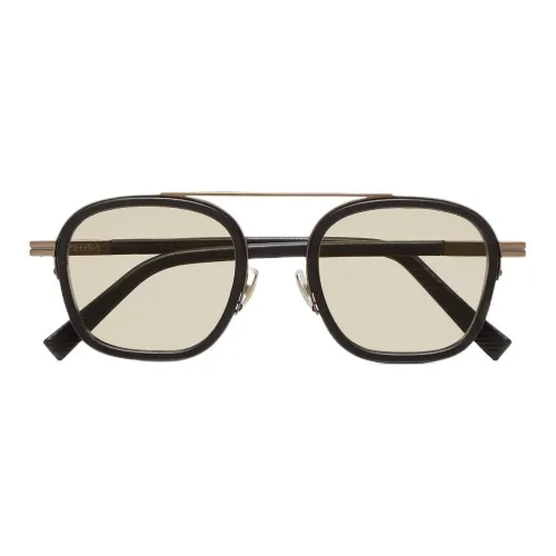 Zegna Металл Ацетат OVAL SUNGLASSES Женские Черный