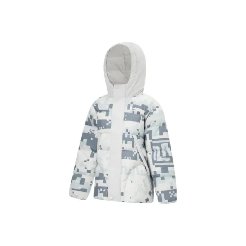 LINING YOUNG Пуховик Оттенок GREY Клетчатый Принт Детский