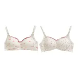 Топ без бретелек с сердцем + бандо в горошек