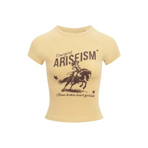 Ariseism Желтые Женские Футболки