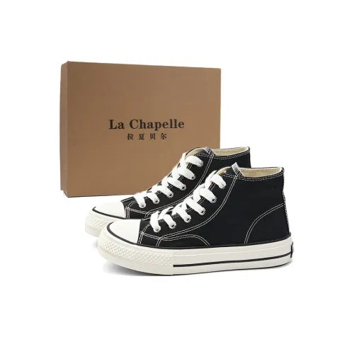 La Chapelle High-Top Canvas Shoes Black Women's