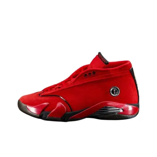 Jordan Air Jordan 14 Slip-resistant Abrasion-resistant Low-top Баскетбольные кроссовки Унисекс Красный