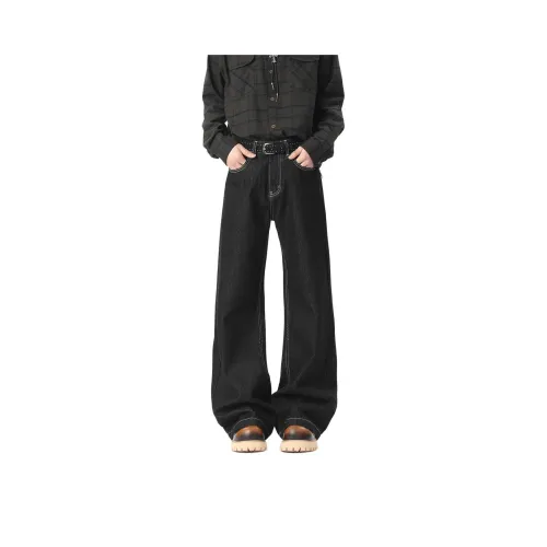 CLOR Оригинальные черные джинсы унисекс из черного денима