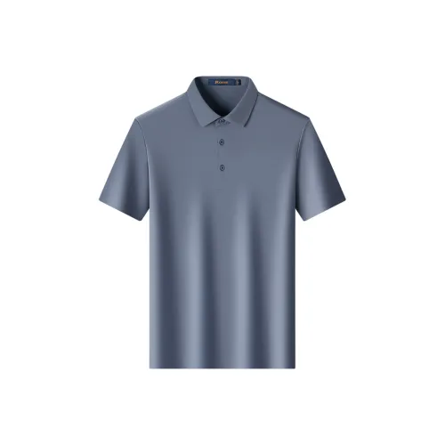 LUOZI Серый Мужская Рубашка-Поло