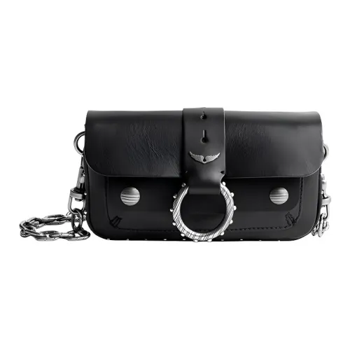 Zadig Voltaire Кошелек из телячьей кожи ручная сумка через плечо женская сумка черного цвета