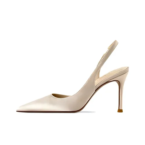 Lan Miao Узкий каблук Высокие каблуки 8 см Женские Шампанское