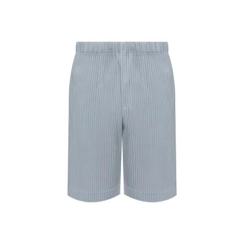 Homme Plissé Issey Miyake Повседневные шорты Мужские Серый Синий