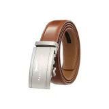 Матовый, цвет оружейного металла, пряжка 95, узор, кофейный, ремень