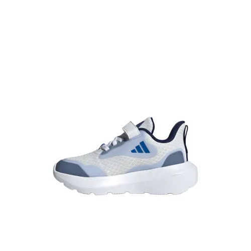 Adidas Fortarun Slip-Resistant Низкий Топ Детская Беговая Обувь Белый Синий Малыш