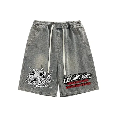 Белый медведь Унисекс Джинсовые шорты