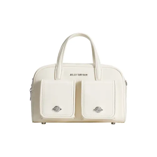 JELLYTOYBOY Искусственная кожа Планета Рамка Бостонская сумка Одно плечо Сумка Женская Белая Деним