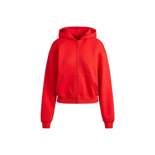 SKIMS Cotton Fleece Classic ZIP UP Hoodie Sweatshirt Women's